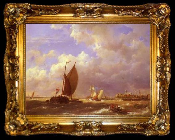 framed  unknow artist Seascape, boats, ships and warships. 21, ta009-2